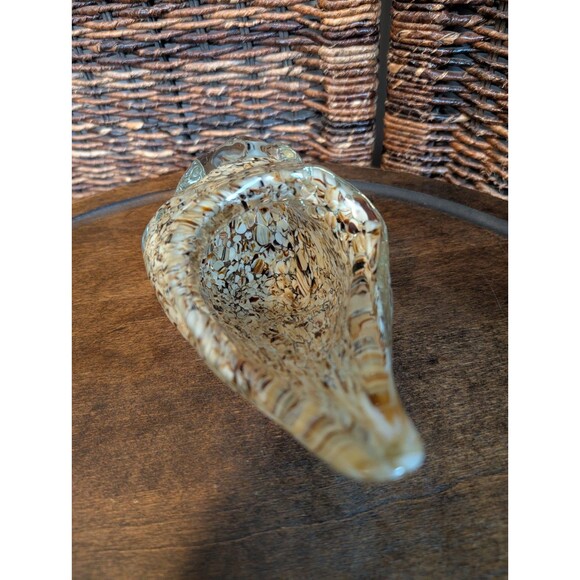 Hand Blown Glass Conch Seashell Home Decor Art Glass Display Candy Trinket Dish - Picture 6 of 11